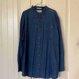 Men’s Orvis denim button down shirt,  XXL